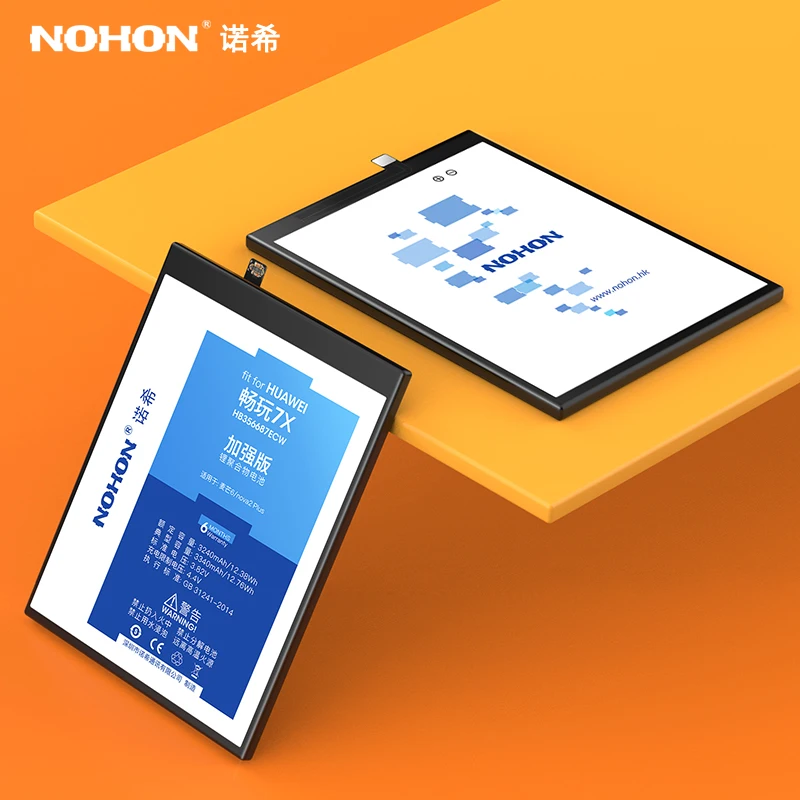 Nohon Аккумулятор для Huawei Honor 7X7 6X6 5X 4X батарея Замена батареи HB494590EBC HB356687ECW HB386483ECW HB4242B4EBW HB396481EBC батарейка