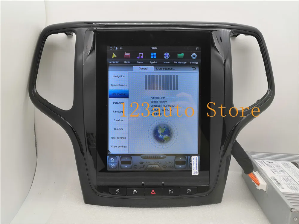 10,4 ''Tesla стиль Android 8,1 автомобильный dvd-плеер gps навигация для JEEP Grand Cherokee 2012- стерео радио CARPLAY ips PX6 HDMI