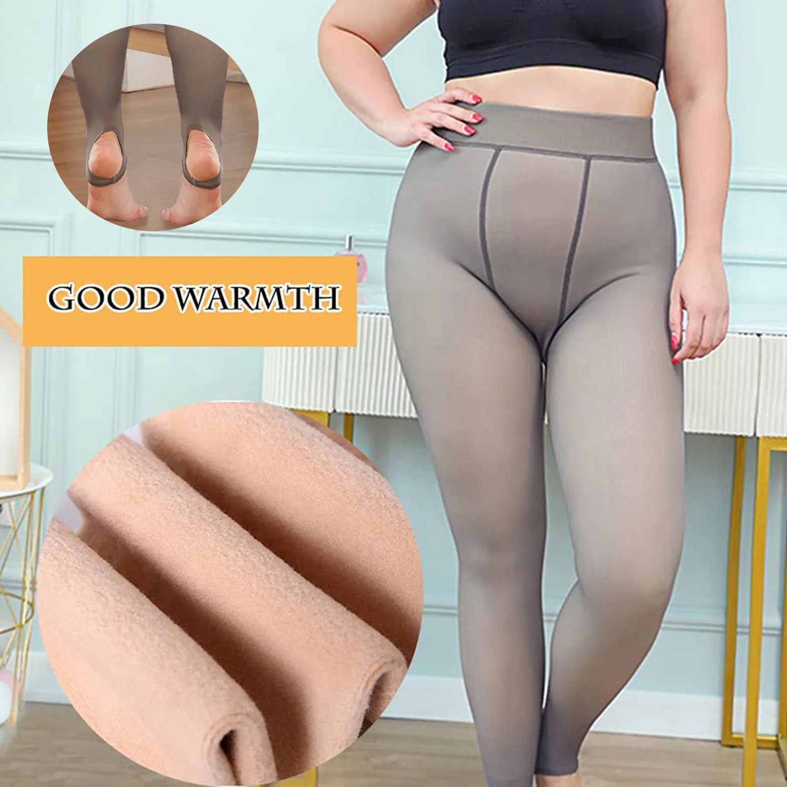 

380G Thicken Winter Women Warm Leggings Thick High Waist Super Elastic Leggings Women Solid Color Plus Velvet Slim Leggins#A