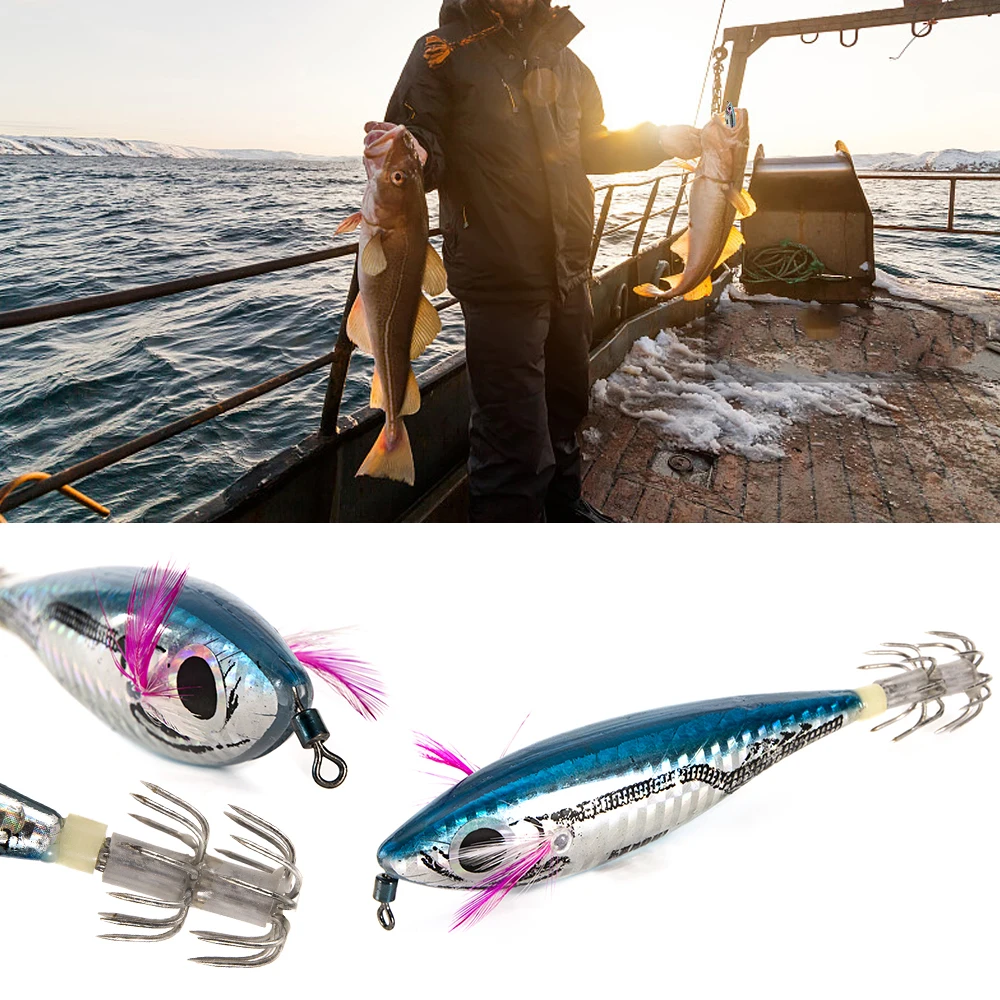 Lixada 1/2/3pcs Рыболовный прикорм кальмаров Jig искусственная жесткая для рыбалки