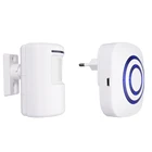 Беспроводной дверные звонки PIR магазин добро пожаловать движения сенсор инфракрасный детектор индукции сигнальный дверной колокольчик водонепрони