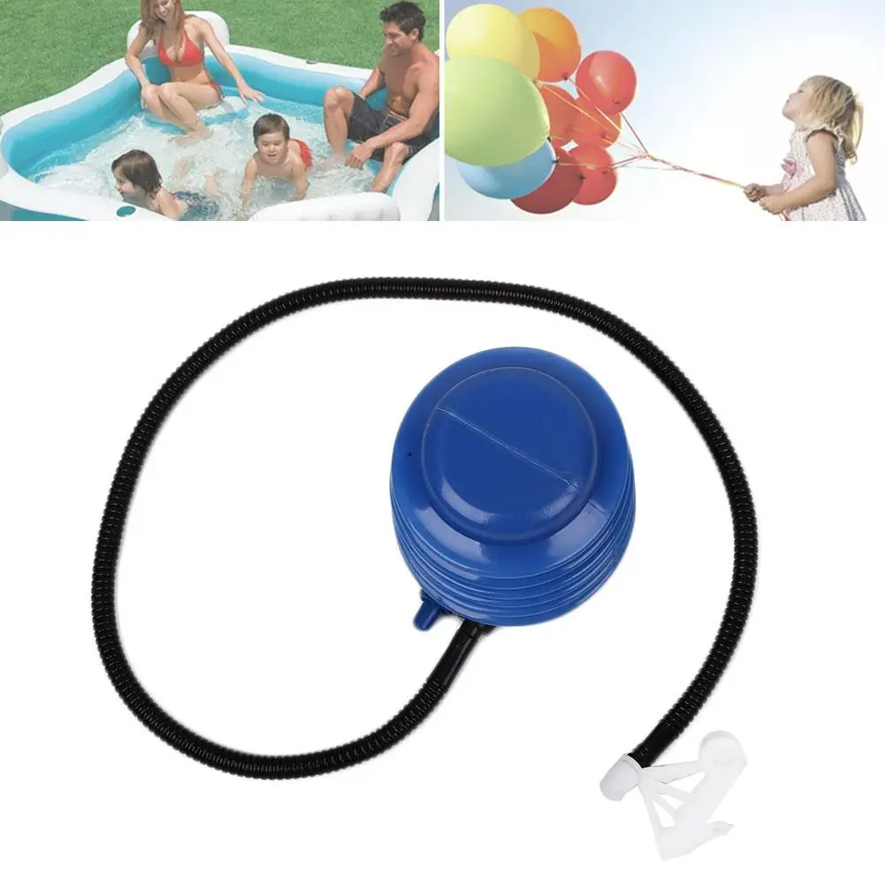 

5 In 1 Foot Step Operated Fitness Ball Inflatable Toy Blue Inflator Air Pump