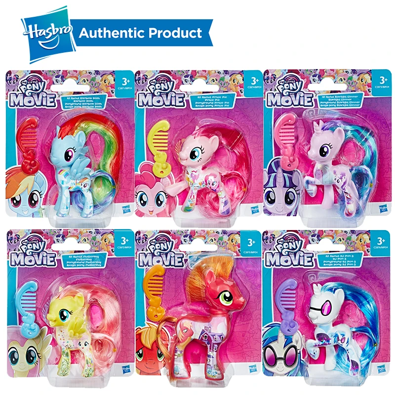 FurReal Friends, My Little Pony с рисунком из мультфильма «Мой Маленький Пони» друзей 3-дюймовая пленка маленькие пони всех цветов радуги; платье Lunamoon редкость Сумерки ПВХ экшн статуэтки коллекционные куклы
