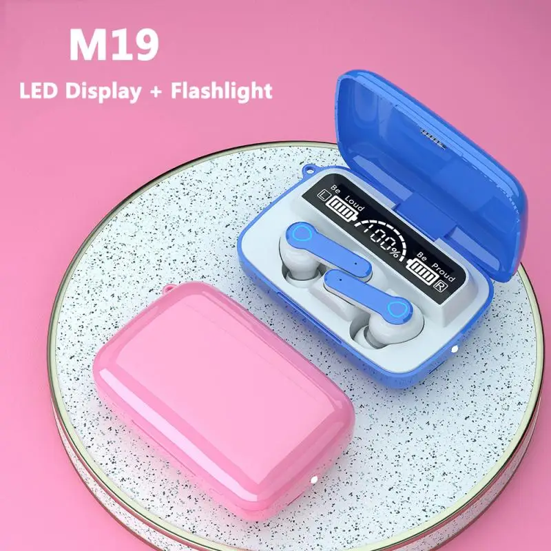 

Bluetooth-наушники M19, беспроводные наушники TWS, с сенсорным управлением, с микрофоном, портативные, игровые, спортивные, для музыки