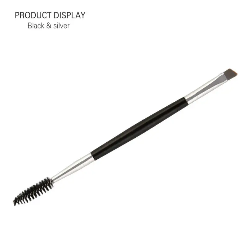 

1pc Double Eyelash Makeup Brush Wood Handle Double Sided Eyebrow Flat Angled Brushes Makeup Brush Tools Cosmetic Brush Maquiagem