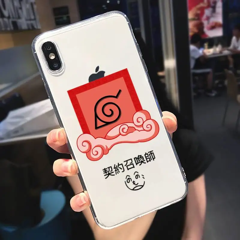 

Naruto Cartoon Anime design Kakashi Phone Case Transparent soft For iphone 5 5s 5c se 6 6s 7 8 11 12 plus mini x xs xr pro max