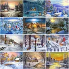Diy 5D алмазная живопись полная квадратная дрель зимняя пейзаж со снегом мозаичная картина, выполненная в технике алмазной вышивки крестом комплект Wall Art подарок Декор для дома
