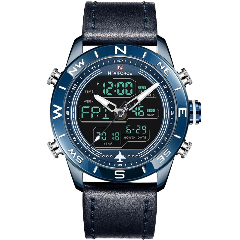 

2020 Mens Watches Top Brand NAVIFORCE Men Fashion Sport Watch Male Waterproof Quartz Digital Led Clock Mens Military Wristwatch
