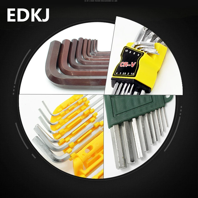 9 шт. шестигранный гаечный ключ из углеродистой стали | Инструменты