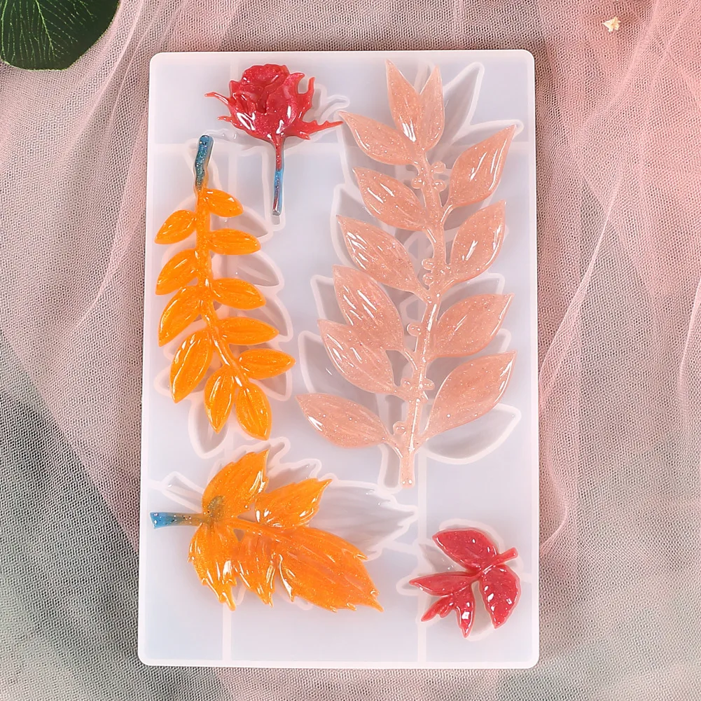 

Silicone Baking Mold DIY Maple Leaf Mould Chocolate Fondant Cake Decorating Tool DIY Jewelry Container Table Decoration