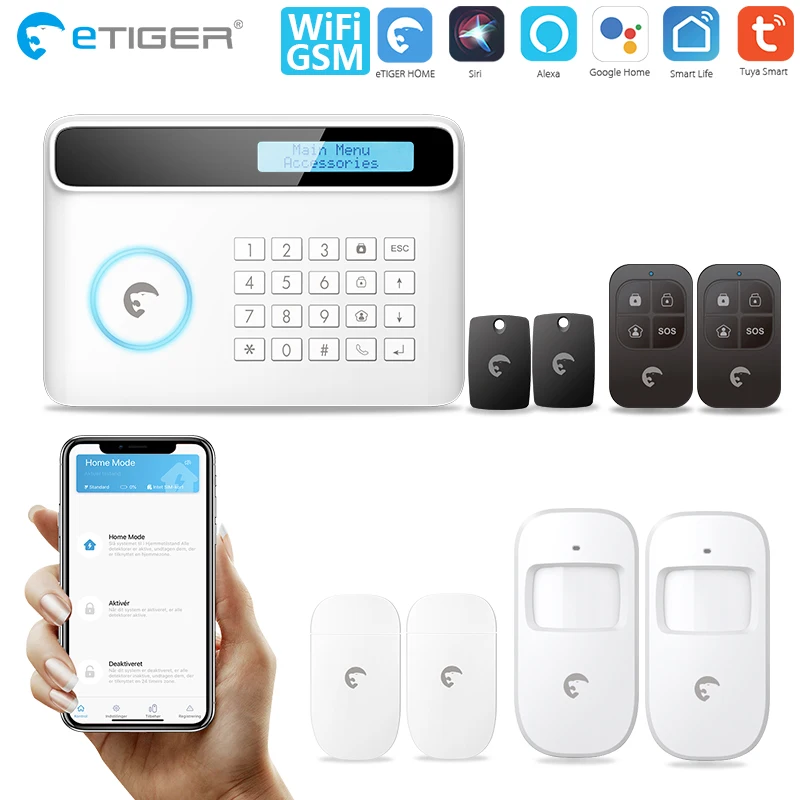 Смарт датчик движения Etiger S4 Plus Tuya с поддержкой Wi Fi/GSM|system alarm|system securitysystems security home |