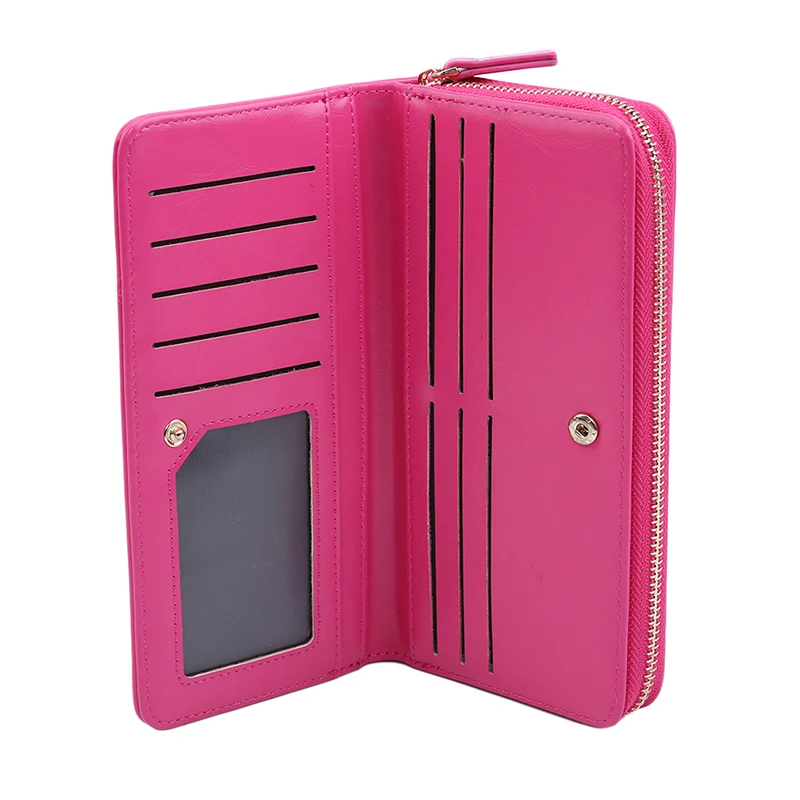 

2021 Newest Long Hasp Coin Purse Vintage Ladies Wallets Pu Leather Polyester High Quality Money Pocket Wallet Clutch Bag