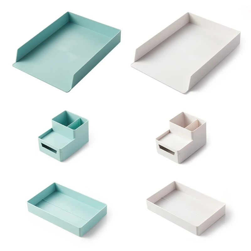 

A4 Paper Organizer Document Plastic Case Office Table Desk Storage Superposition Filling File Box