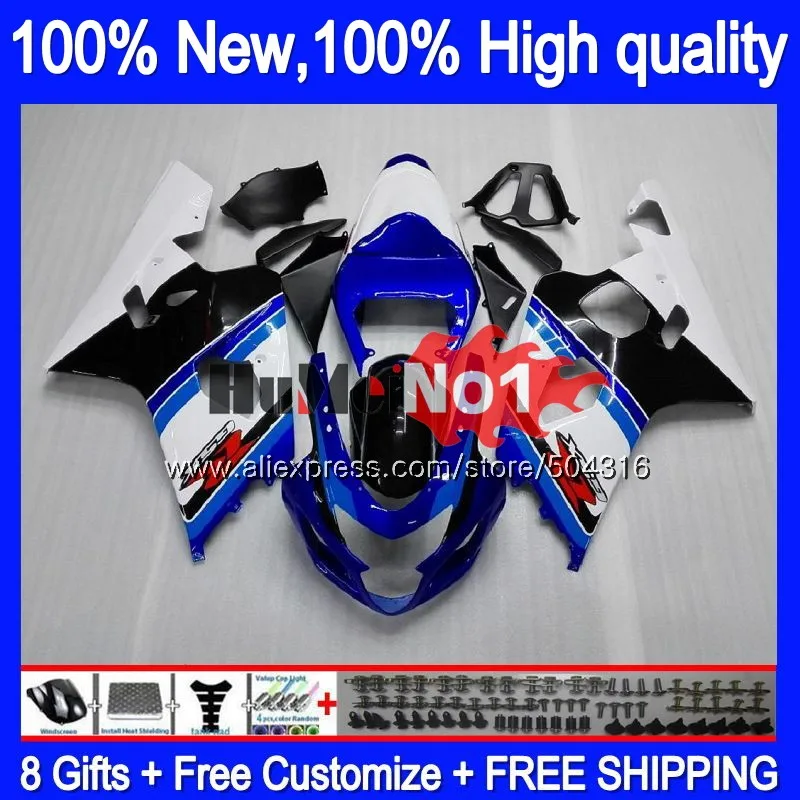 

Обтекатель для SUZUKI GSXR 600 750 CC GSX R750 K4 GSX-R600 15MC.9 GSXR600 04 05 GSXR750 2004 2005 04 05, черный, синий
