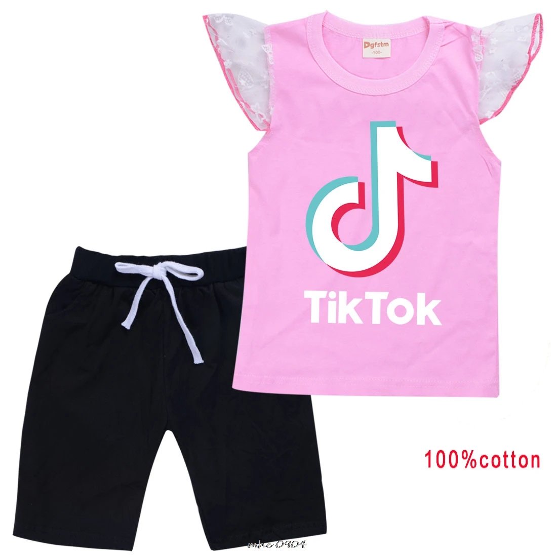 Хлопковые детские комплекты Tik Tok спортивные костюмы для отдыха подростков