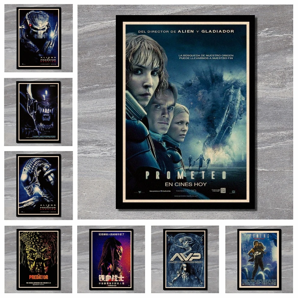 

AVP The Predator Home Furnishing decoration Kraft Movie Poster Drawing core Wall stickers