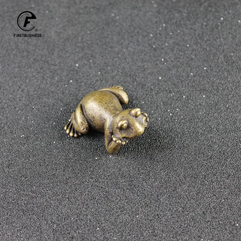 Медные маленькие лягушки фигурки винтажные медные животные ручной работы