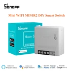 Умный переключатель SONOFF MINIR2 с Wi-Fi, таймером, работает с пультом дистанционного управления eWelink Alexa Google Home, двухсторонняя проводка, домашняя Автоматизация