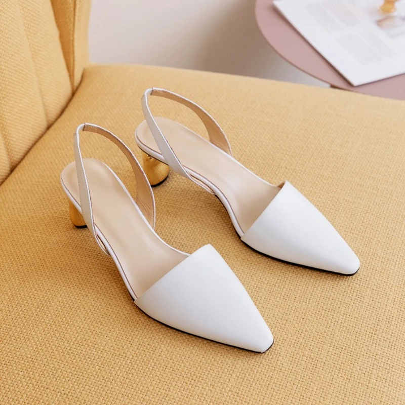 Новинка 2020 года Туфли лодочки из натуральной кожи Женская обувь Вечерние туфли с