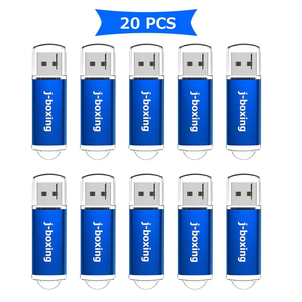 J-бокс, 20 шт., USB флеш-накопитель, 128 Мб, 2 ГБ, 8 ГБ, прямоугольная флеш-ручка, USB карта памяти для компьютера, ноутбука, планшета, Mac, 4 Гб, 32 ГБ