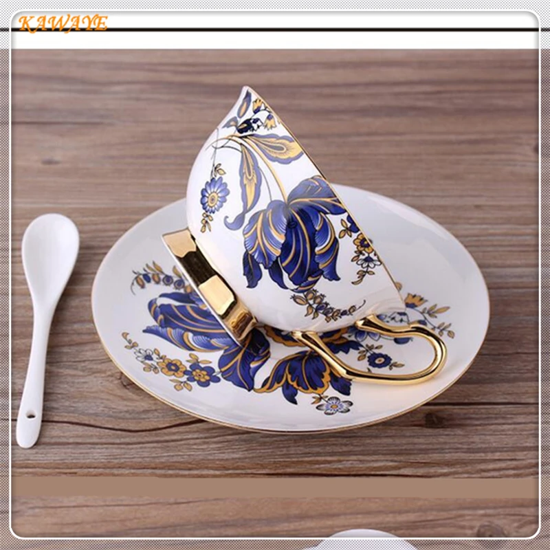 1 Набор кофейная чашка в европейском стиле позолоченная керамическая из