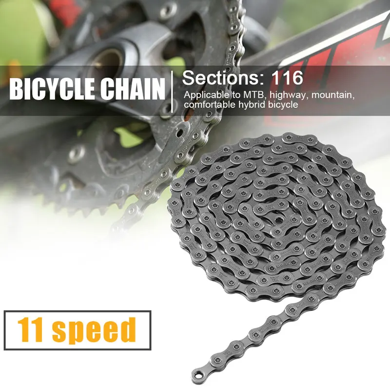 7 Велосипедная цепь 116 звеньев 9/27 скоростей MTB горный велосипед велосипедная стальная цепь - Цвет: 7
