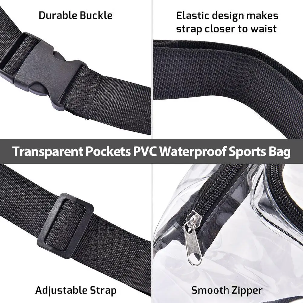 Прозрачная поясная сумка кошелек карманы ПВХ прозрачные водонепроницаемые