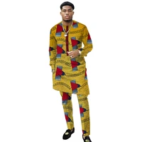 nigerian print men clothes set dashiki shirts with trousers male pant suits traditional style african pattern wedding wear