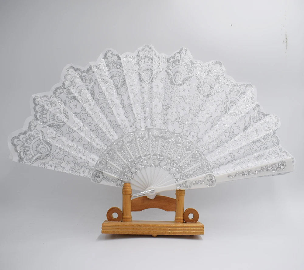 Испанский Блестящий складной веер для танцев с цветами украшения дома | Дом и сад