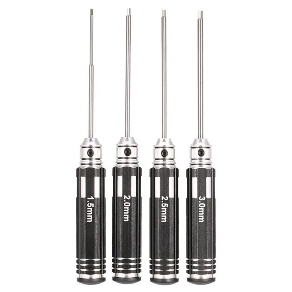 

4PC 1.5mm/2.0mm/2.5mm/3.0mm Metric Allen Key Screwdriver Set For RC Car Airplane Screwdrivers 1.5mm Hex Key
