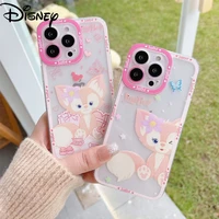 disney linabell transparent phone case for iphone13 13pro 13promax 12 12pro max 11 pro x xs max xr 7 8 plus phone case