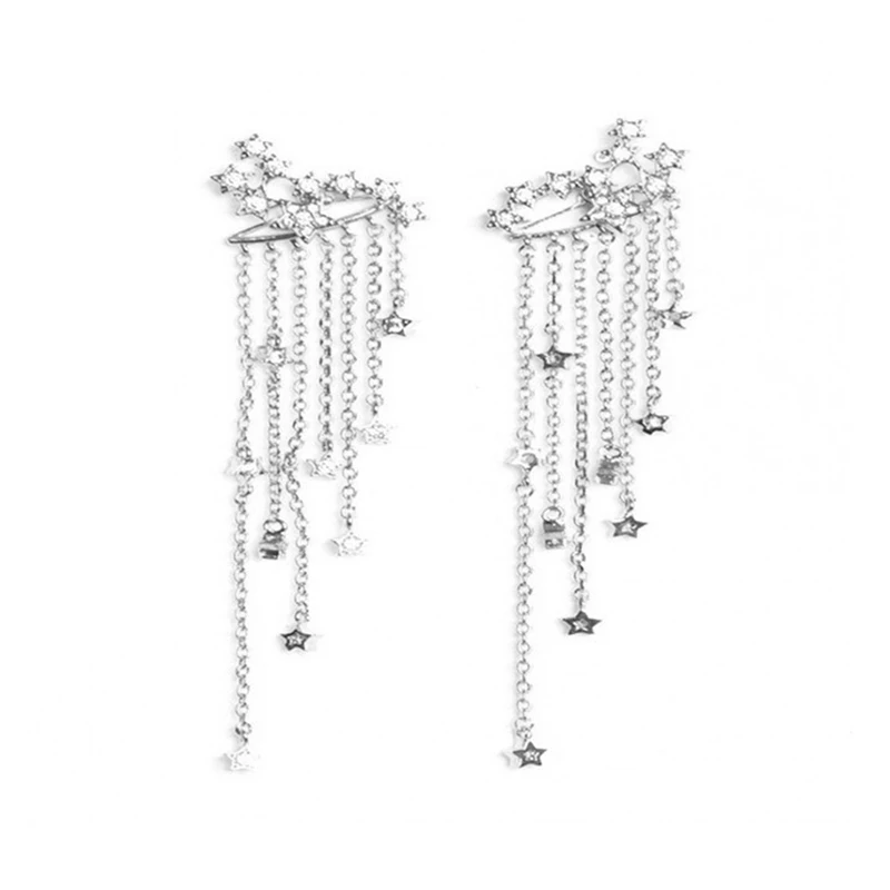 Серьги женские ювелирные изделия Модные металлические кисточки длинные