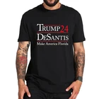 Футболка с изображением Трампа, болельщиков во Флориде, 2024 год, футболка с надписью свободного дизайна, удобная мужская футболка из 100% хлопка