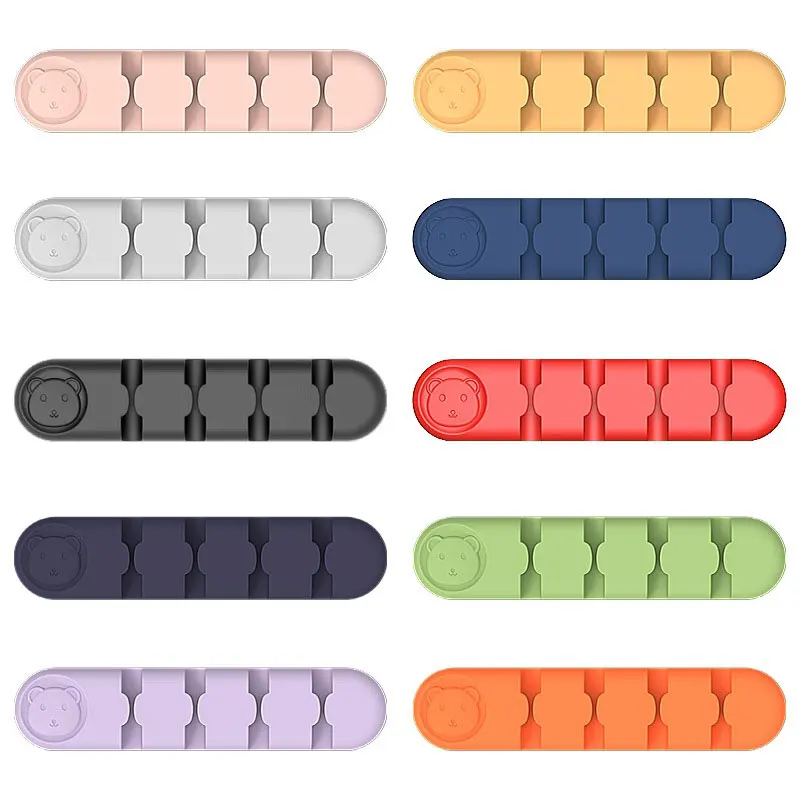 

Cable Holder Silicone Cable Organizer USB Winder Desktop Tidy Management Clips Holder For Mouse Keyboard Earphone Headset