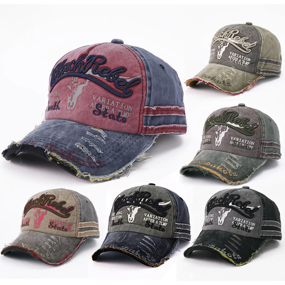 Летняя хлопковая бейсболка Снэпбэк Кепка винтажная в Западном ковбойском стиле