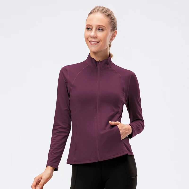 Женская спортивная куртка облегающие рубашки с длинным рукавом для фитнеса