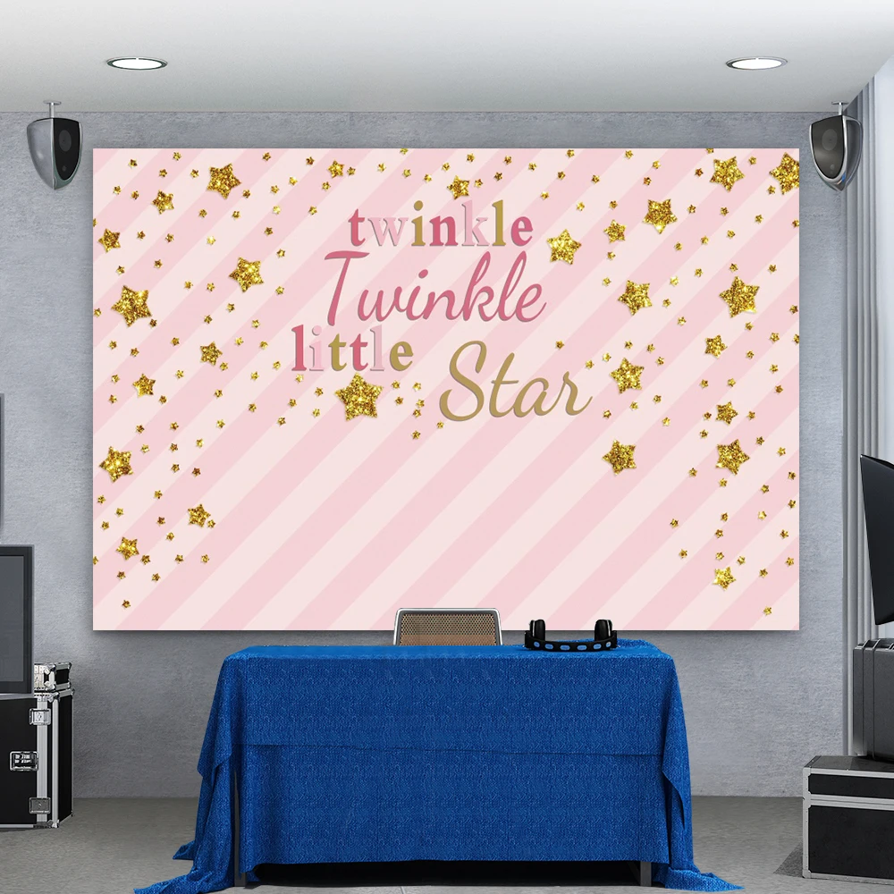 

Yeele Pink Stripe Photocall Twinkle Star Glitters Baby Photography Backdrop Photographic Decoration Backgrounds For Photo Studio