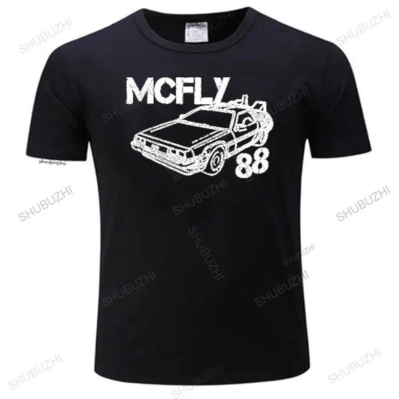 

McFly 88 shubuzhi summer T-Shirt Back to The Future Marty Delorean DMC12 Doc Brown Biff Flux Blu New T Shirts Funny Tops Tee