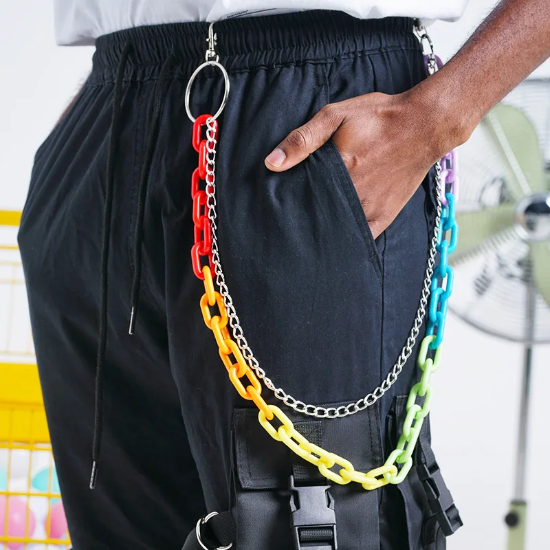 

Punk Acrylic Chain Jeans Pants Women Men Keychain Chains for Pants Hipster Girl Boy Clothing Accessories