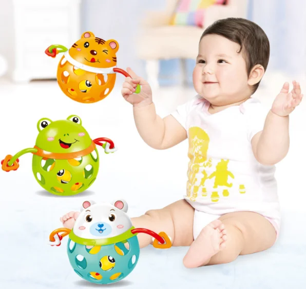 1 Pc Random Color 0-12 месяцев детская погремушка игрушка интеллект захватывающие десны пластиковые животные музыка рукопожатие игрушка Ранний Образовательный подарок для новорожденных - Цвет: 1 Pc Random Color