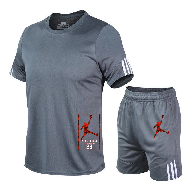 

Tracksuit Men M-5XL Summer Hot Sale Men's Sets T Shirts+shorts Two Pieces Sets Casual Tracksuit Male O-Neck Solid Sportswear