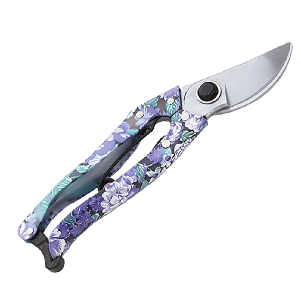 Blue flower handle SK-5 сталь с рисунком сада секатор ножницы для сбора фруктов бытовой горшок обрезки сорняков ножницы садовые инструменты - Цвет: Blue flower handle