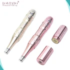 Перезаряжаемая машинка для перманентного макияжа для микроблейдинга, дизайн бровей, беспроводная тату-ручка Dermografo, золотистая, 10 шт. игл R1 R3