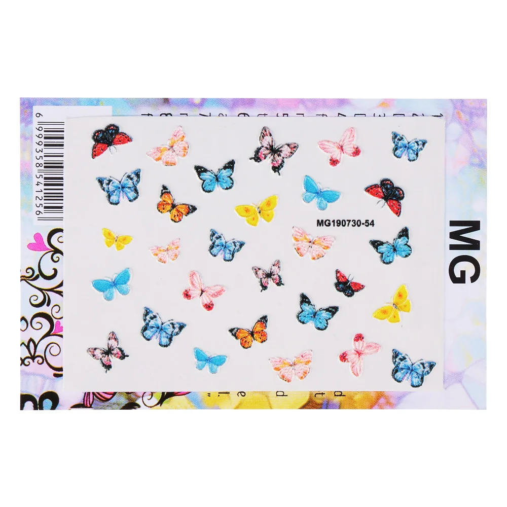 3D Acrylic Engraved Nail Sticker Beautiful Dancing Gril Snow Shape Water Decals Empaistic Nail Water Slide Decals DIY Nail Art - Color: 007