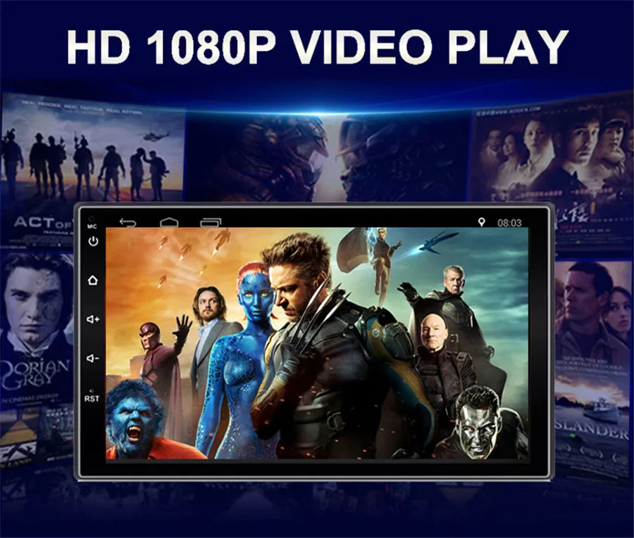 Зеркало Ссылка 2din android 7.1.1 Авто Радио bluetooth двойной din mult универсальный gps