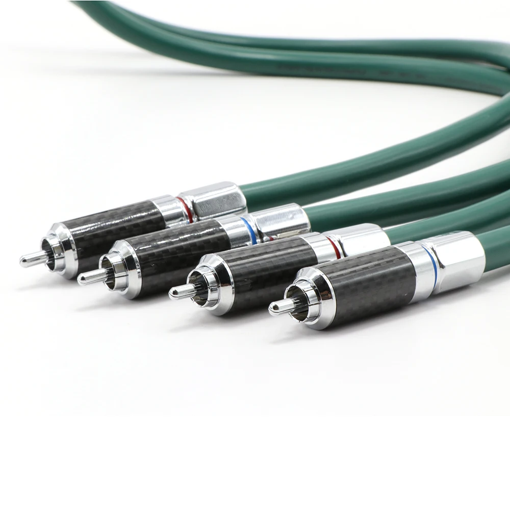 Соединительный кабель с разъемом RCA из углеродного волокна|copper colour|copper colour cablehifi