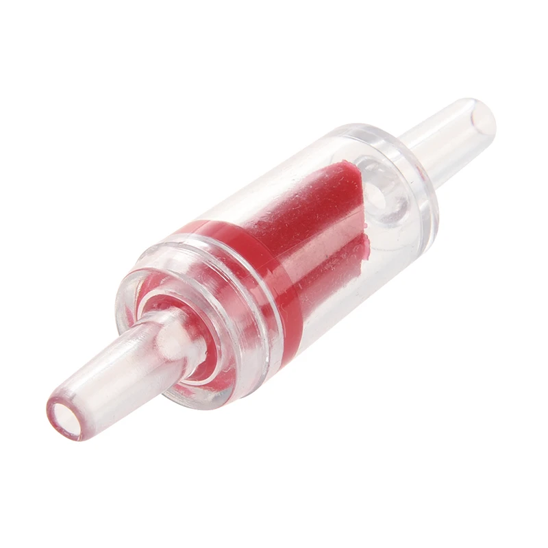 

4 X Air Pump Plastic Non Return Check Valves Red Clear For Aquarium Tank