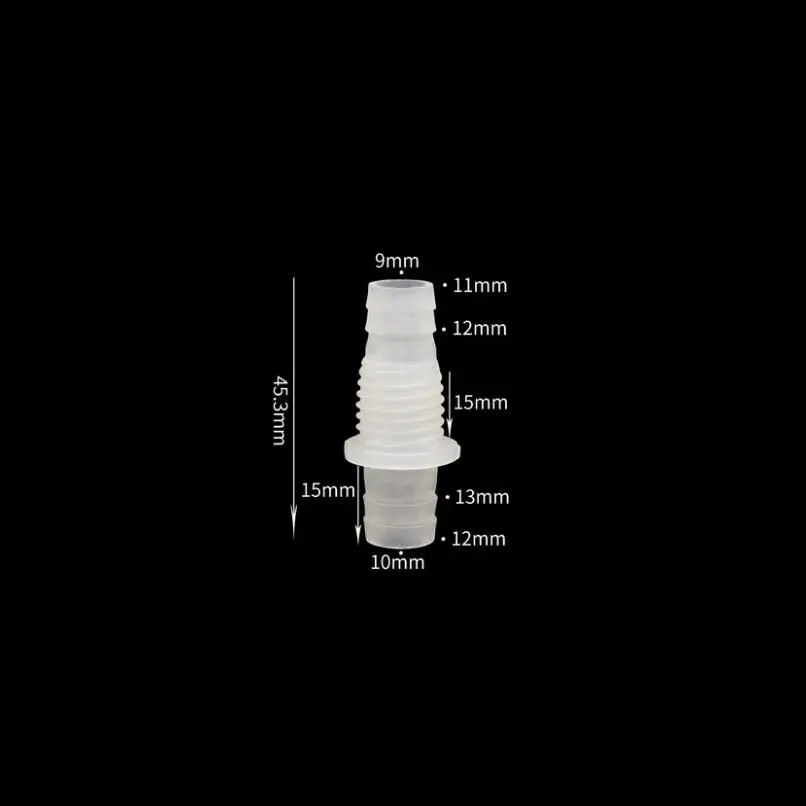 

Пластиковый фитинг для труб с внешним диаметром от 12 мм до M16 до 11 мм, перегородка с зазубринами, редукционная муфта, соединительный элемент ...