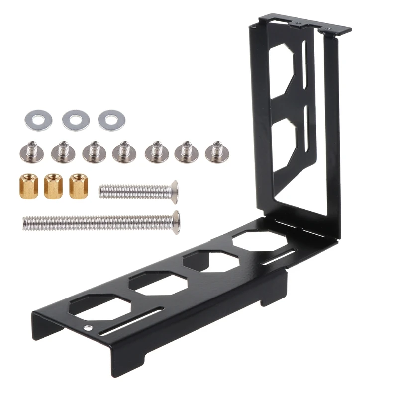 

2021 New DIY Metal Graphics Card Bracket Riser Fixed Vertical ATX Case PCI-E 16x x16 Internal Brackets Holder Stent Stand