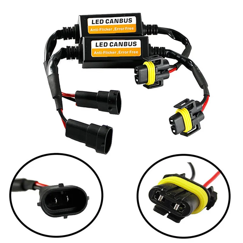 

1pcs 9005 LED Headlight Canbus Error Anti Flicker Resistor Canceller Decoder